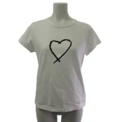 アニエスベー agnes b. Ｔシャツ カットソー 半袖 ハート プリント 白 ホワイト T2