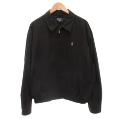 ポロ バイ ラルフローレン Polo by Ralph Lauren スイングトップジャケット ブルゾン ジップアップ 裏地チェック ポニー刺繍 XL 黒 ブラック /FF