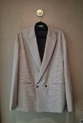 チェック パータン ダブル ブレスト ジャケット