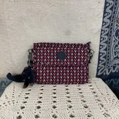 F Kipling パターン ゴリラキーホルダー エネル クロスバック バッグ