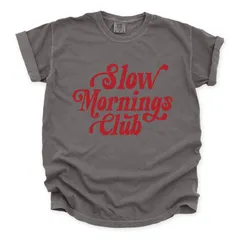 Simply Sage Market レディース トップス Tシャツ グラフィック Simply Sage Market Slow Mornings Club Distressed Womens Gaのサムネイル