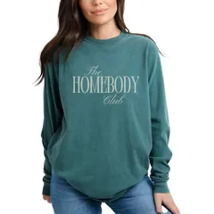 Simply Sage Market レディース トップス Tシャツ グラフィック Simply Sage Markethe Homebody Club Womens Garment Dyed Lonのサムネイル