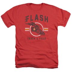 애니메이션 캐릭터 맨즈 탑스 T셔츠 Licensed Character Justice League Of America Track And Field Adult Heather Tshirt Red 레드
