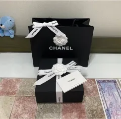 シャネル ミニバック ボックス + BOOKLET + リボン + カメリア + お買い物バッグ
