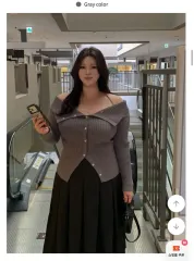 ディスウェット マラボイム オフショルダー グレー