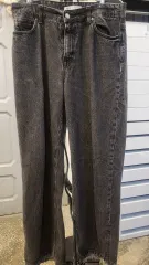 ザラ ブラック ウォッシュ デニム パンツ