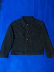 coor クアー ダブルポケット オーバーサイズ トラッカー ジャケット ブラックデニム M