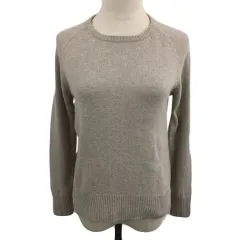 スローブ イエナ SLOBE IENA セーター ニット プルオーバー クルーネック 無地 アンゴラ混 長袖 ベージュ グレー