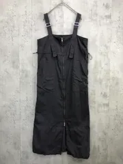 LEPSIM レプシィム ジャンパースカート フロントジップ 異素材 切り替え ワンピース sizeF/チャコール ■■ レディース