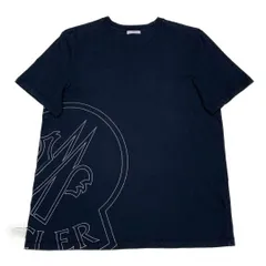 モンクレール　ビッグロゴ　黒Tシャツ　サイズM ブラック　5S228