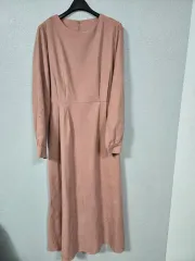 ピンク スウェード コットンワンピース ONE