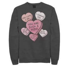 スター ウォーズ メンズ アウター パーカー・スウェット シャツ Menstar Wars Valentines Candy Heart Quotesweatshirt Charcoal Heatheのサムネイル