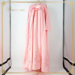 韓国伝統衣装 チマチョゴリ ピンク系 明るい トップス ワンピース ドレス インナー 花 花柄 刺繍 チマ チョゴリ 白 民族衣装 還流 韓服 イベント コスプレ 仮装 舞台 ステージ かわいい 華やか 光沢 ダンス ホワイト系