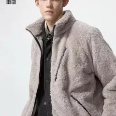 ユニクロ ニードルズ フリース ジップアップ ベージュ L