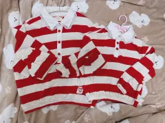 九井一（ココ）麻（マ）マリンKARA（カラ）ストライプ スウェット（マン） 딸ペアルック