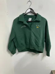 アラビアンヴィンテージ NIKE グリーン ポロネック クロップド スウェット 100