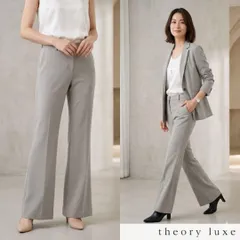 theory luxe【38】ビジネススラックス グレー系 ストレッチ生地 M