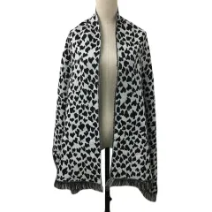 アズールバイマウジー AZUL by moussy マフラー ストール 総柄 FREE 黒 白 ブラック ホワイト