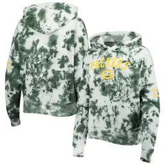 ニューエラ レディース アウター パーカー・スウェット フリース Womens New Era Green Bay Packers Cloudye Fleece Pullover Hoodie Pkr Green グリーン