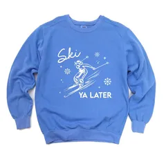 Simply Sage Market レディース アウター パーカー・スウェット シャツ グラフィック Simply Sage Market Ski Ya Later Snowflake Womens Garment Dyed Graphic Sweatshi