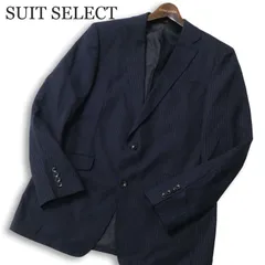 SUIT SELECT スーツセレクト 通年 ウール★ ピンストライプ テーラード ジャケット Sz.AB6 メンズ ネイビー