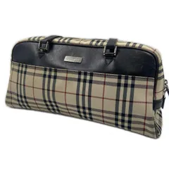 BURBERRY  バーバリー ノバチェック ミニボストンバッグハンドバッグ レディース ベージュ 中古