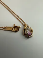 美品 4℃ K18 ネックレス 雫 ダイヤ ヨンドシー 【2603T0401】のサムネイル