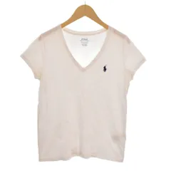 ポロ ラルフローレン POLO RALPH LAUREN Tシャツ 半袖 ポニー刺繡 Vネック 160 白 ホワイト ■ECA002