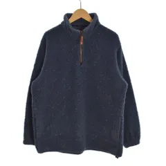 ランズエンド LANDS' END ボアジャケット ハーフジップ ハイネック 無地 青 ブルー S ■ECB001のサムネイル