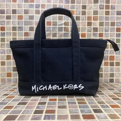 (0)U6 THE MICHAEL BAG トップジップ トート スモール MICHAEL KORG マイケル・コース MK キャンバストート トートバッグ ハンドバッグ ブラック 黒