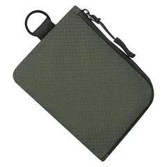 【新品】 Doribiru 小銭入れ L字ファスナー財布 スキミング防止 薄型 軽量 コンパクト ナイロン生地 防水ファスナー ミニ財布 メンズ SW-015 (オリーブ色)