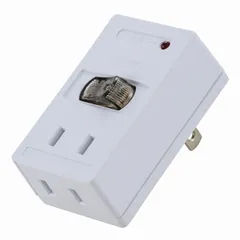 【新品】オーム電機 電源タップ 雷ガード 2個口｜HS-TMK2A2-W 00-1417のサムネイル