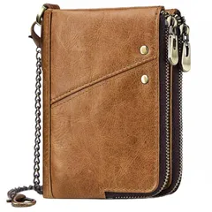 【新品】 [HollyRobin] 財布 二つ折り メンズ 本革 大容量 カード15枚収納 小銭入れ 二つ折り財布 コンパクト L字ファスナー