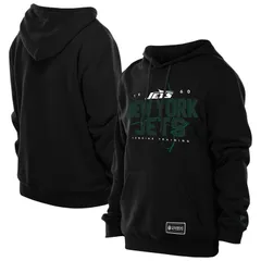 ニューエラ メンズ アウター パーカー・スウェット Mens New Era Black New York Jets Combine Authentic Local State Hoodie Jet Black ブラック
