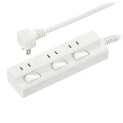 【新品】オーム電機 節電タップ 3個口 1m ｜HS-TP31EDLP22 00-1595のサムネイル