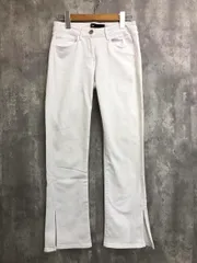 3×1 NYC スリーバイワン 裾スリット フレア デニムパンツ size25/白 ■■ レディース