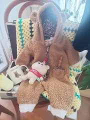 新生児クマボアフリースルンパース70