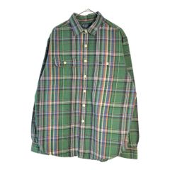 Polo by Ralph Lauren ポロ ラルフローレン 長袖シャツ チェック グリーン(メンズ XL)中古 古着 X6512