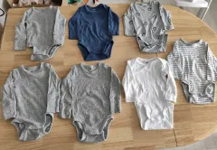 H&M 赤ちゃん ボディスーツ 長袖 7枚 62
