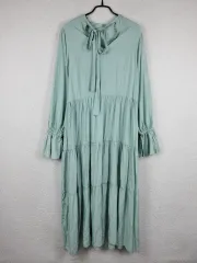 レディース リー リボン プリーツ ロング ONE PIECE (F)