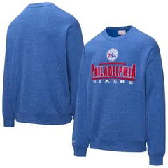 ミッチェルネス メンズ アウター パーカー・スウェット シャツ フリース Mens Mitchell Ness Royal Philadelphia 76ers Throw It Back Fleecのサムネイル
