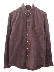 スティーブンアラン Steven Alan ボタンダウンシャツ チェック柄 ブラウン USA製 S