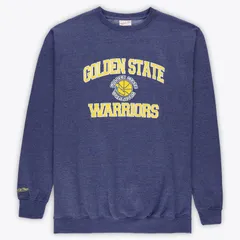 ミッチェルネス メンズ アウター パーカー・スウェット クルーネック トール シャツ Mens Mitchell Ness Heatheroyal Golden State Warriors Hardのサムネイル