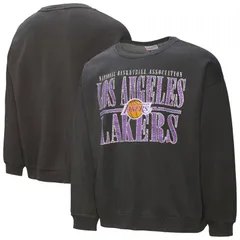 ミッチェルネス メンズ アウター パーカー・スウェット シャツ ダウン フリース Mens Mitchell Ness Black Los Angeles Lakers NBA Downtown Coのサムネイル