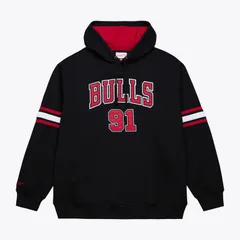 ミッチェルネス メンズ アウター パーカー・スウェット Mens Mitchell Ness Dennis Rodman Black Chicago Bulls Name Number Hoodieのサムネイル