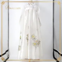 韓国伝統衣装 チマチョゴリ ホワイト系 トップス ワンピース ドレス インナー 白 黄 明るい チマ チョゴリ 花 花柄 水彩 華やか 淡い かわいい 民族衣装 イベント ステージ コスプレ 仮装 舞台 韓流 韓服 ダンス グレイ系 イエロー系