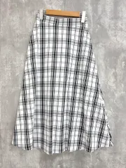 新品 PROPORTION プロポーション ボディドレッシング モノトーン チェック スカート sizeM/ホワイト系 ■◇ レディース