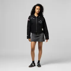 ミッチェルネス メンズ アウター ジャケット・ブルゾン Womens Mitchell Ness Black Los Angeles Lakers FullZip Mechanic Jacket Laのサムネイル