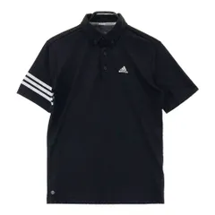サイズ：S ADIDAS GOLF アディダスゴルフ H64603 半袖ポロシャツ ボタンダウン  ブラック系 [240101655551] ゴルフウェア メンズ ストスト
