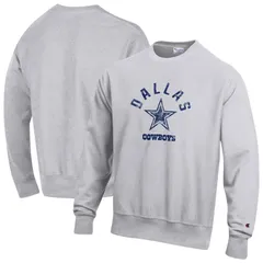 チャンピオン メンズ アウター パーカー・スウェット シャツ フリース Mens Champion Heather Gray Dallas Cowboys Reverse Weave Fleece Sweatshirt Cow Grey グレー